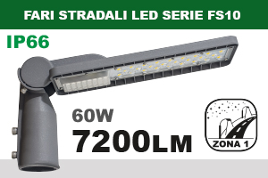 FARO STRADALE IP66-IK08 A LED Serie FS10, 60W