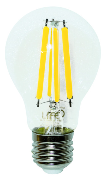 LAMPADA LED DIMMER GOCCIA A60 Filament Trasp., E27, 11W,FA320°,3000K,220Vac,LM1521,RA 80, 60*108mm%%%_substitutiveMessage_%%%39.922165CD