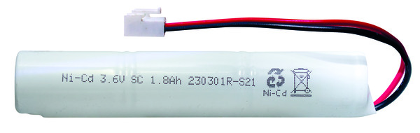 Batteria di ricambio per Lampada d'Emergenza 39.LED0613, Ni-Cd 3.6V 1800mAh