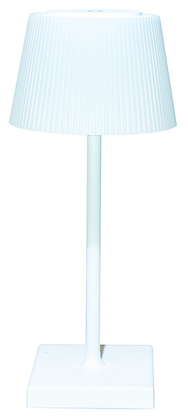 Lampada LED ricaricabile da tavolo con cavo USB, DIMMERABILE, 4W, LUCE 3000K, 130x130x300mm, C.BIANCA