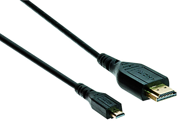 CAVO SP.HDMI - SP.HDMI MICRO (tipo D), D.4.5mm 34AWG , L 1.5M, DORATO, 4K@50/60Hz 3D, H.SPEED + ETH.