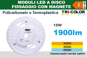 MODULO LED A DISCO CON MAGNETE TRICOLOR