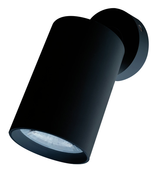 PUNTO LUCE ROTONDO, SURFACE, IP20, 220Vac, 30W, 3500lm (F.T.), BA24°, 3000K, D80x165mm, C.NERO.