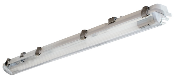 PLAFONIERA SLIM PER TUBI LED 1x60CM, IP65, ALIMENTAZIONE DIRETTA 220Vac, ABS+PS, DIM. 68.5x6.7x6.5cm