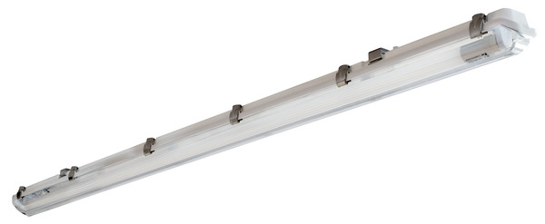 PLAFONIERA SLIM PER TUBI LED 1x120CM, IP65, ALIMENTAZIONE DIRETTA 220Vac, ABS+PS, DIM 129.5x6.7x6.5cm